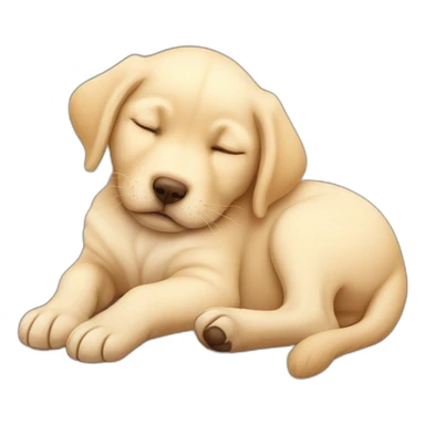 cute baby labrador sleeping sticker