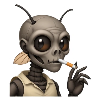 Bug smoking cigarette sticker