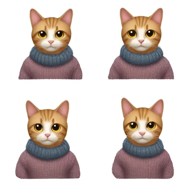 cat in a sweater sticker