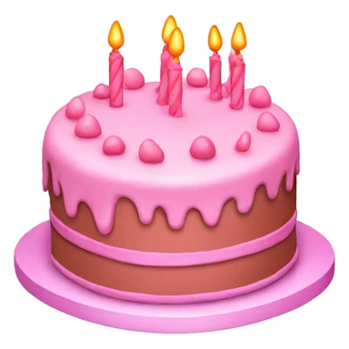 pink birthday cake  sticker