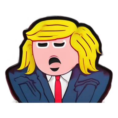shut up with Trump please sticker
