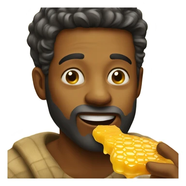 Man eating honey  sticker