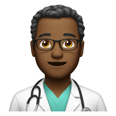 a doctor no glasses sticker
