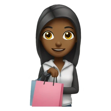 a girl shopping sticker