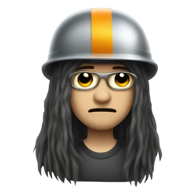 metalhead wearing a security hel sticker