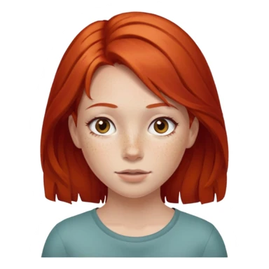red hair girl sticker