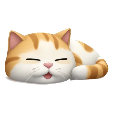 Cat loafing on bed sticker