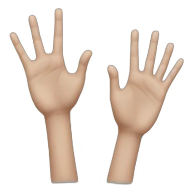 deux mains qui font un signe en forme de L vers l'extérieur sticker