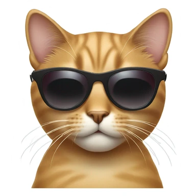 Cat with sunglasses sticker