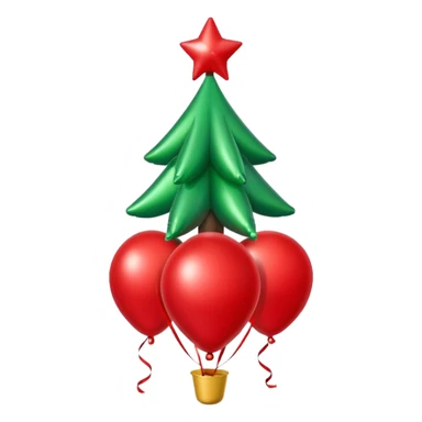 balloon Christmas tree toy sticker