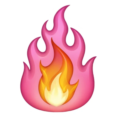 Une flammame de couleur rose sticker