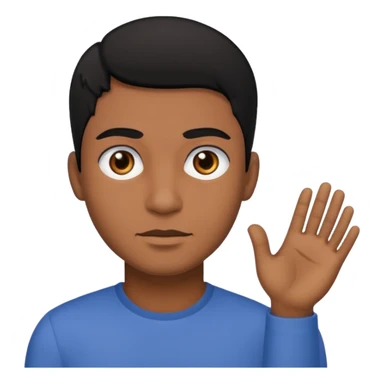 Brown skin man with black hair and black eyes sticker