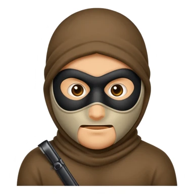 make a robber emoji sticker