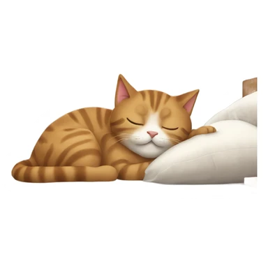 Cat sleeping on bed sticker