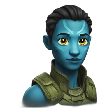An Avatar Na'vi boy sticker