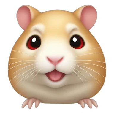 Beige hamster with red eyes sticker