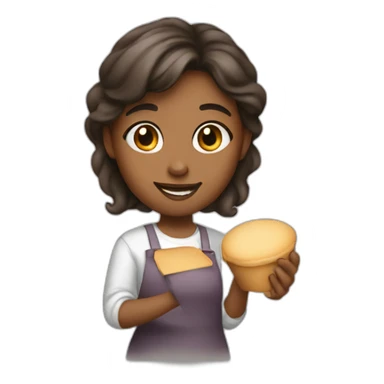 artist girl holding a palatte sticker