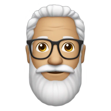 homem branco 45 anos de barba usando oculos sticker