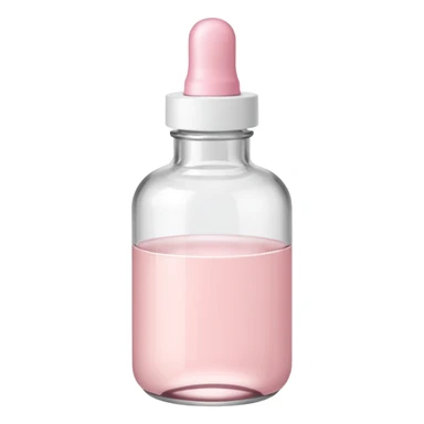 Pale pink serum bottle with white top sticker