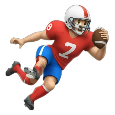 swiss guy playing footbal and fallign down sticker