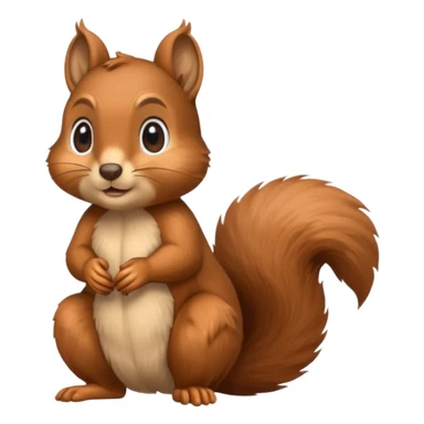 Squirrel squatting  sticker