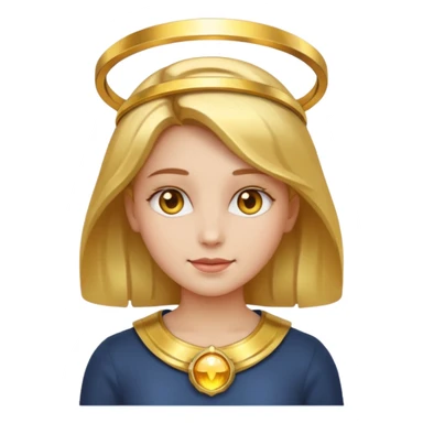 classic girl emoji with halo sticker