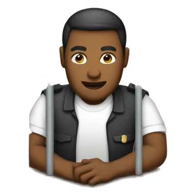 Probation office sitting in jail sticker