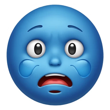 blue ball guy crying sticker