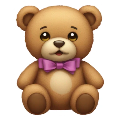 teddy with bow sticker