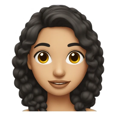 Beautiful Mexican girl with dark hair sticker