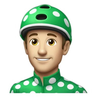 paul townend green polka dot jockey sticker