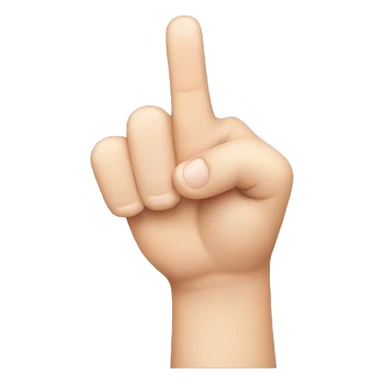 Thumb finger & pointer finger touching sticker