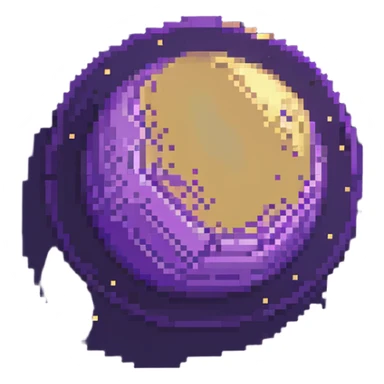 Venus planet circular without rings, golden atmosphere sticker