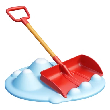 snow shovel object icon, colorful plastic snow shovel, rounded edges, toy-like style, 3D cartoon, mobile game icon style, centered, clean background, no text, no watermark

 sticker