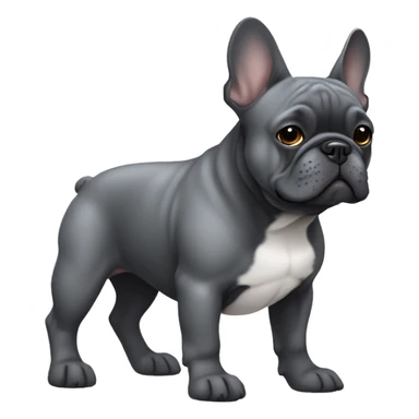 Dark grey French bulldog  sticker