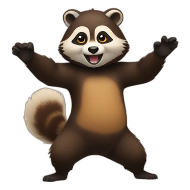 tanuki dances sticker