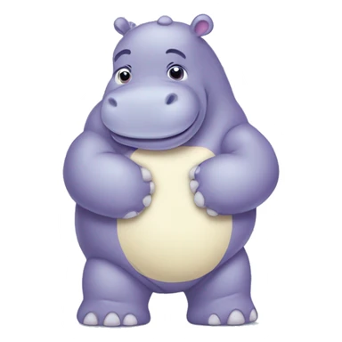 Hippo and Care-Bear Hugging sticker