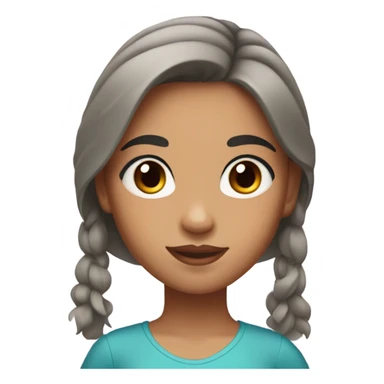 black haired brown eyed thic browed blasian hispanic latino typa girl sticker