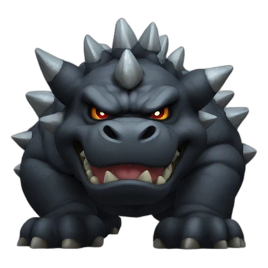 black bowser sticker