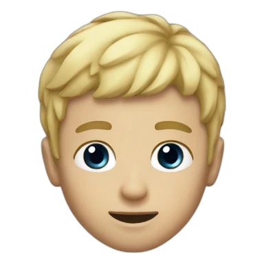 Small guy short blond hair with berr sticker