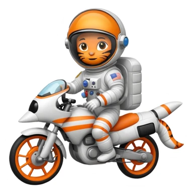 closed helmet astronaut riding tiger sticker