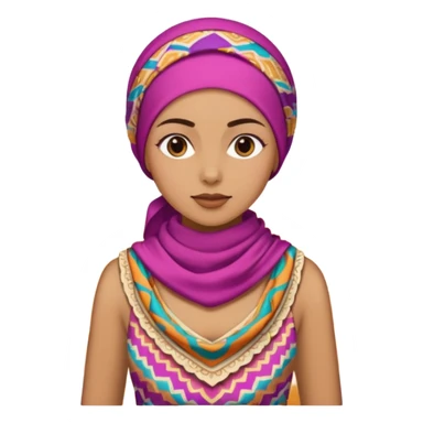 desert woman colorful sticker