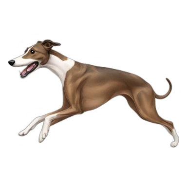 running brindle greyhound sticker