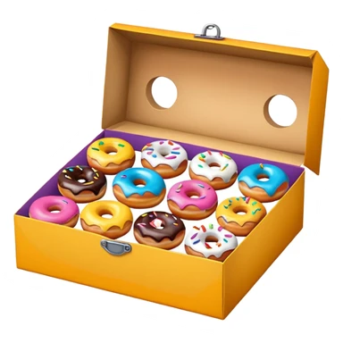 Box of donuts sticker