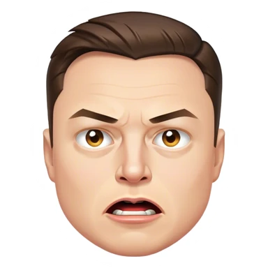 Angry elon musk sticker