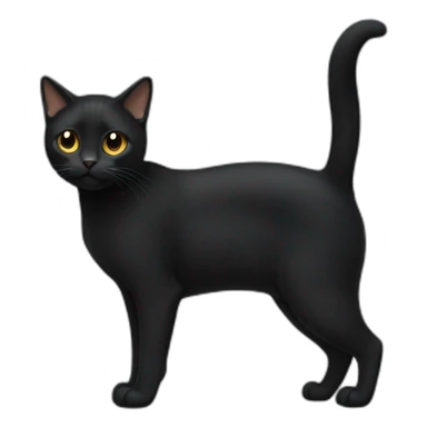 tailless-black-cat-body sticker