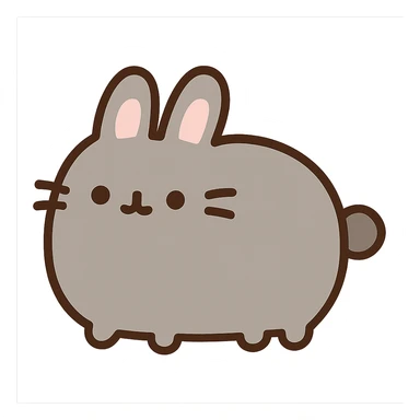 pusheen-style bunny sticker