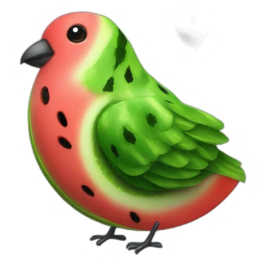 Watermelon love bird sticker