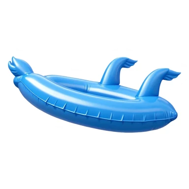 3D render of Water Wings made of shiny inflatable vinyl, visible seam lines, air valve, highly reflective plastic texture, pool toy aesthetic. sticker