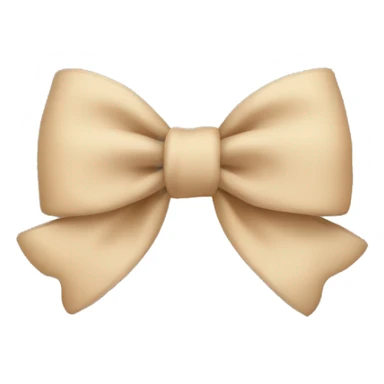 beige bow  sticker